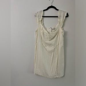 Barely Worn White Linen Dress - Abercrombie
